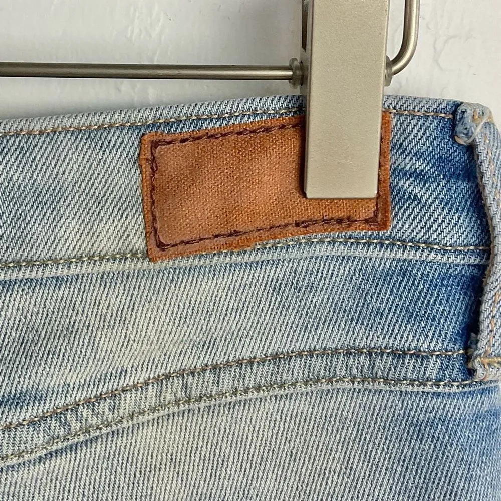 Hollister Blue Destroyed High Rise Super Skinny Crop Denim Jeans 3R - Image 3