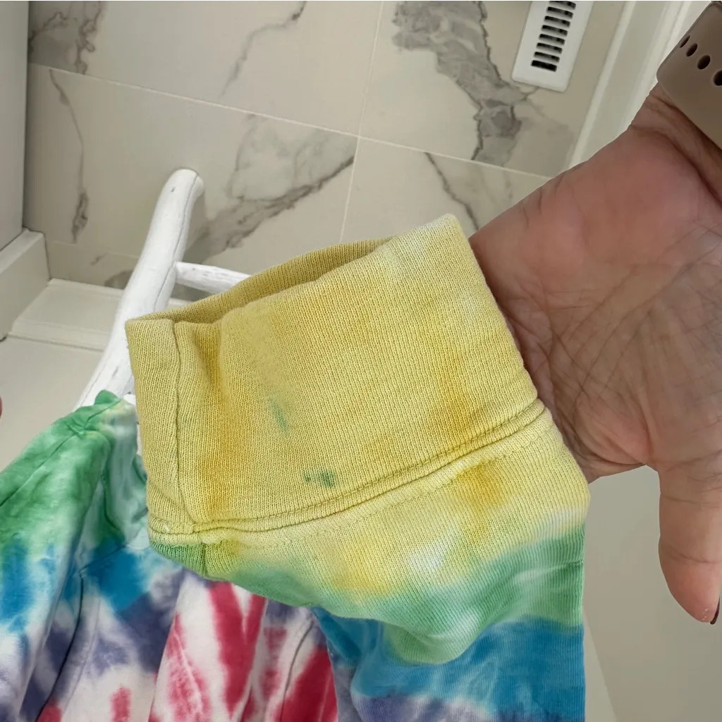 bp Nordstrom Colorful Tie-Dye Oversized Sweatshirt Hoodie Size Small - Image 3