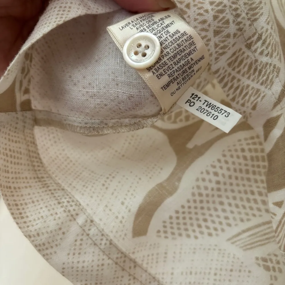 Tommy Bahama 100% Linen Skirt Hawaiian Floral Print High Rise Mini A-Line Size 8 - Image 6