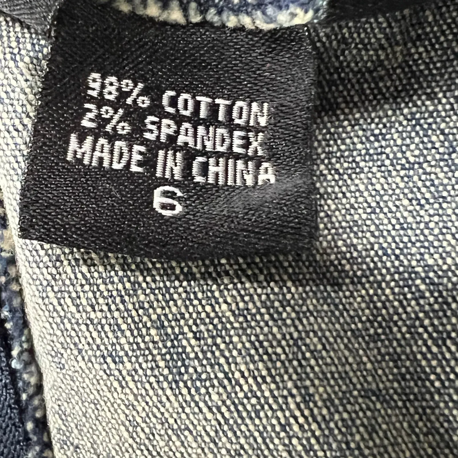 Moda International Y2K Denim Dress 6 Blue Ruffle Neck Milkmaid Stretch Retro - Image 12