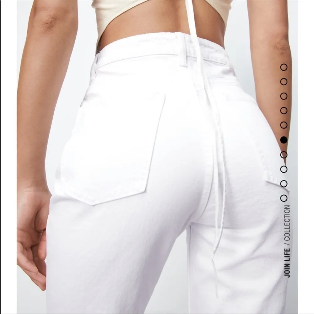 Zara brand white mom jeans - Image 7