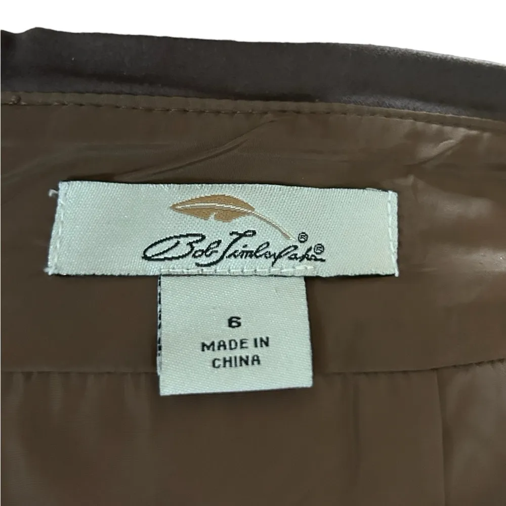 Bob Timberlake Brown Herringbone Wool Blend Skirt Women’s Size 6 - Bass Pro Shop - Image 3
