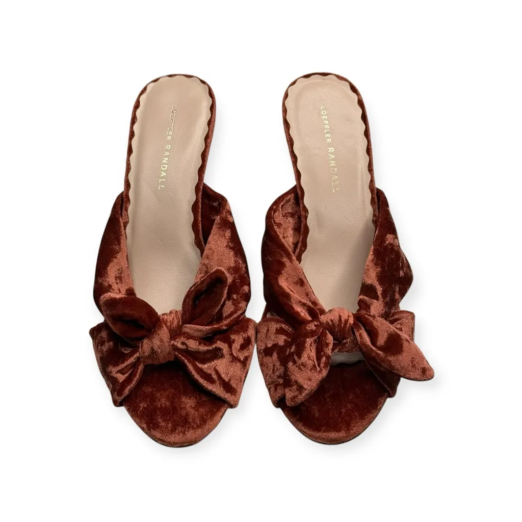 new Loeffler Randall š¤ Luisa Knotted Kitten Heel Sandals š¤ Brisque Velvet š¤ 10B - Image 9