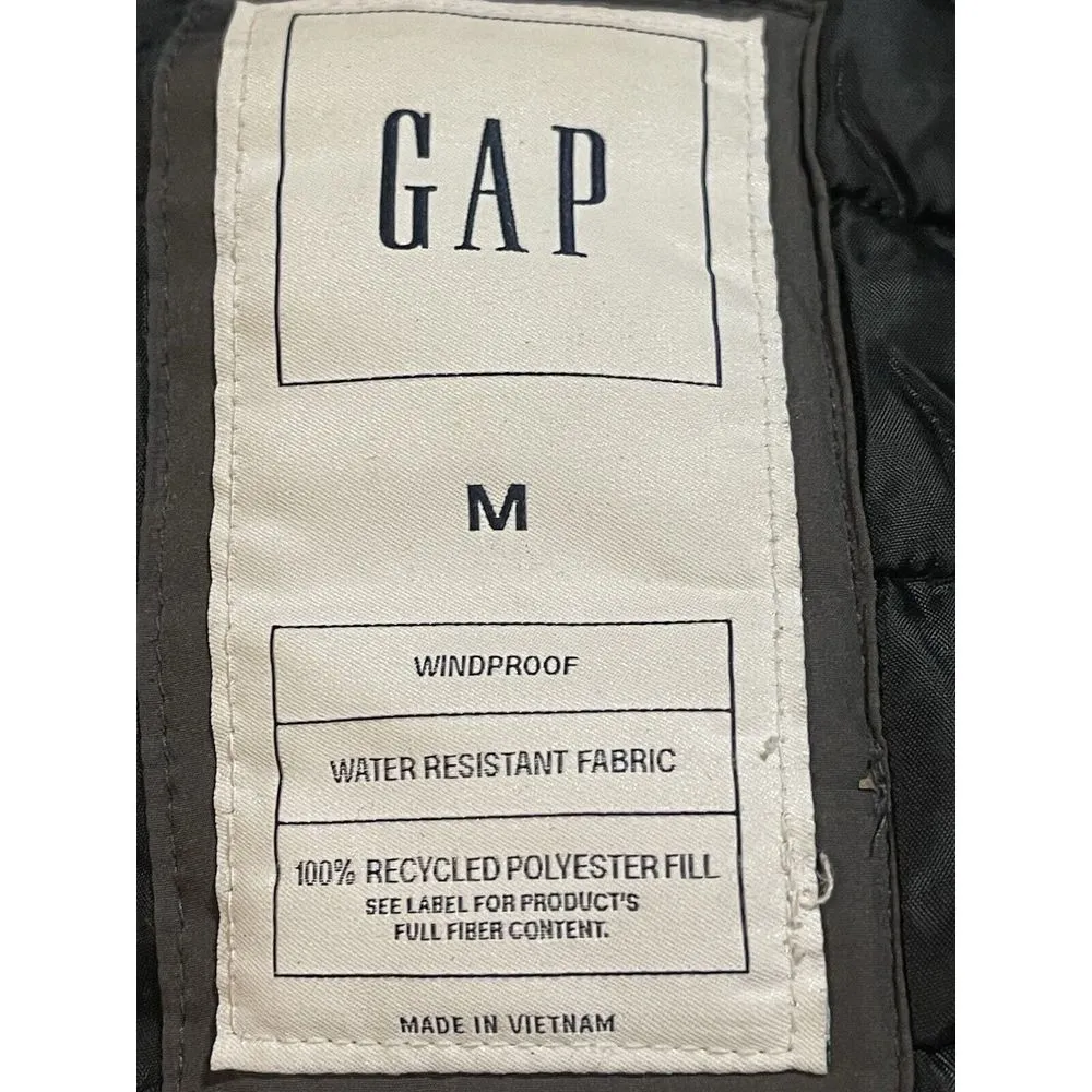 GAP Cold Control Puffer Coat Gray Size M D-336‎ - Image 2