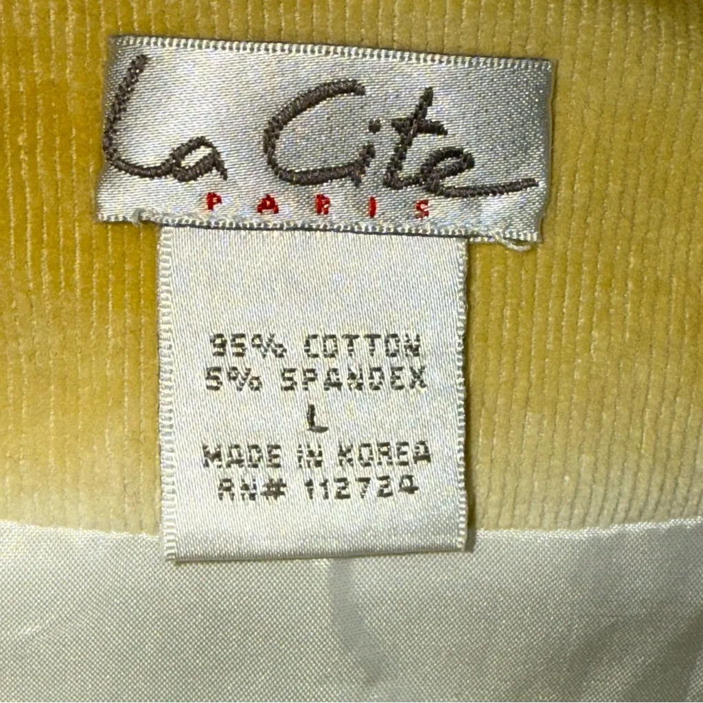 La Cite Paris Abstract Art Corduroy Women’s Jacket size L Y2K 90’s Vintage Red Size L - Image 4