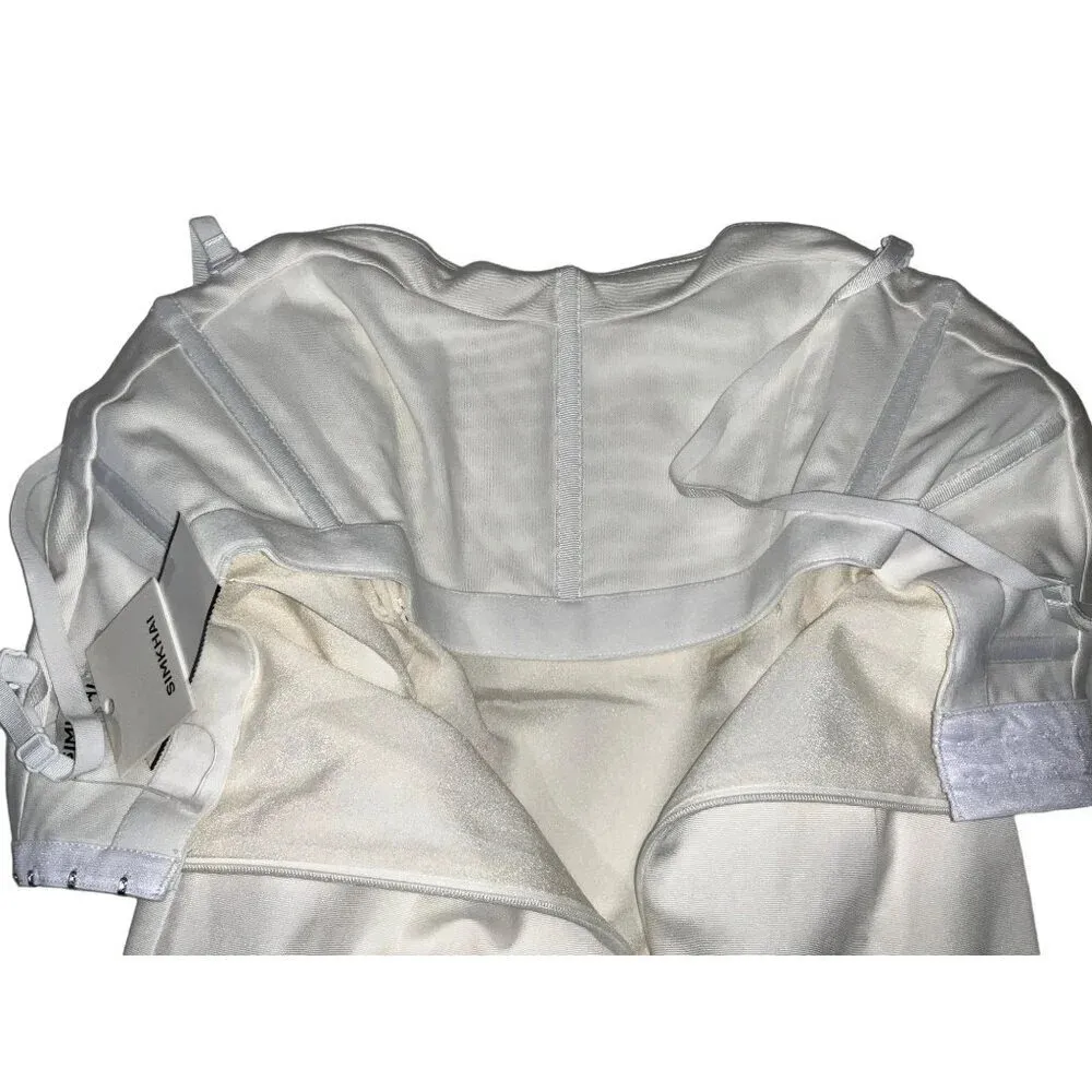 SIMKHAI Caspian Bustier Midi Dress in White 2 New Womens Bodycon Corset - Image 8