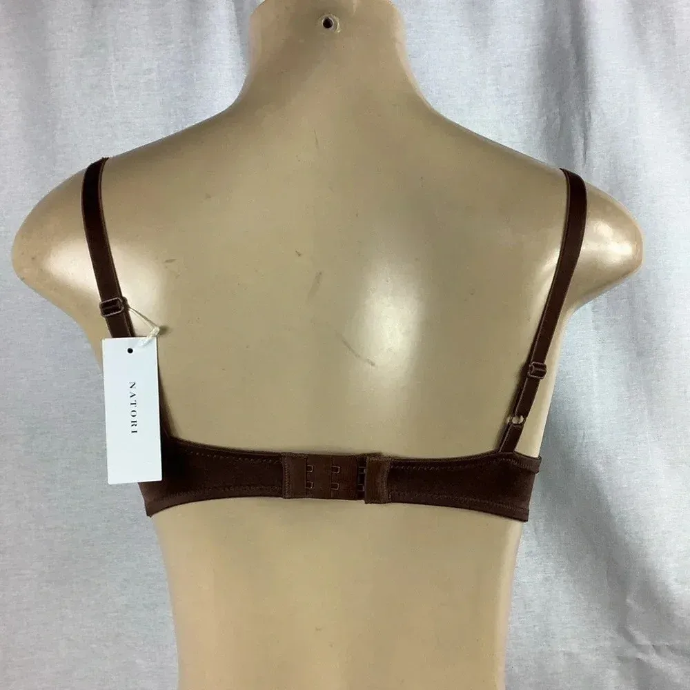 Natori Size 34A Chocolate Padded Underwire Bra. New With Tags - Image 3