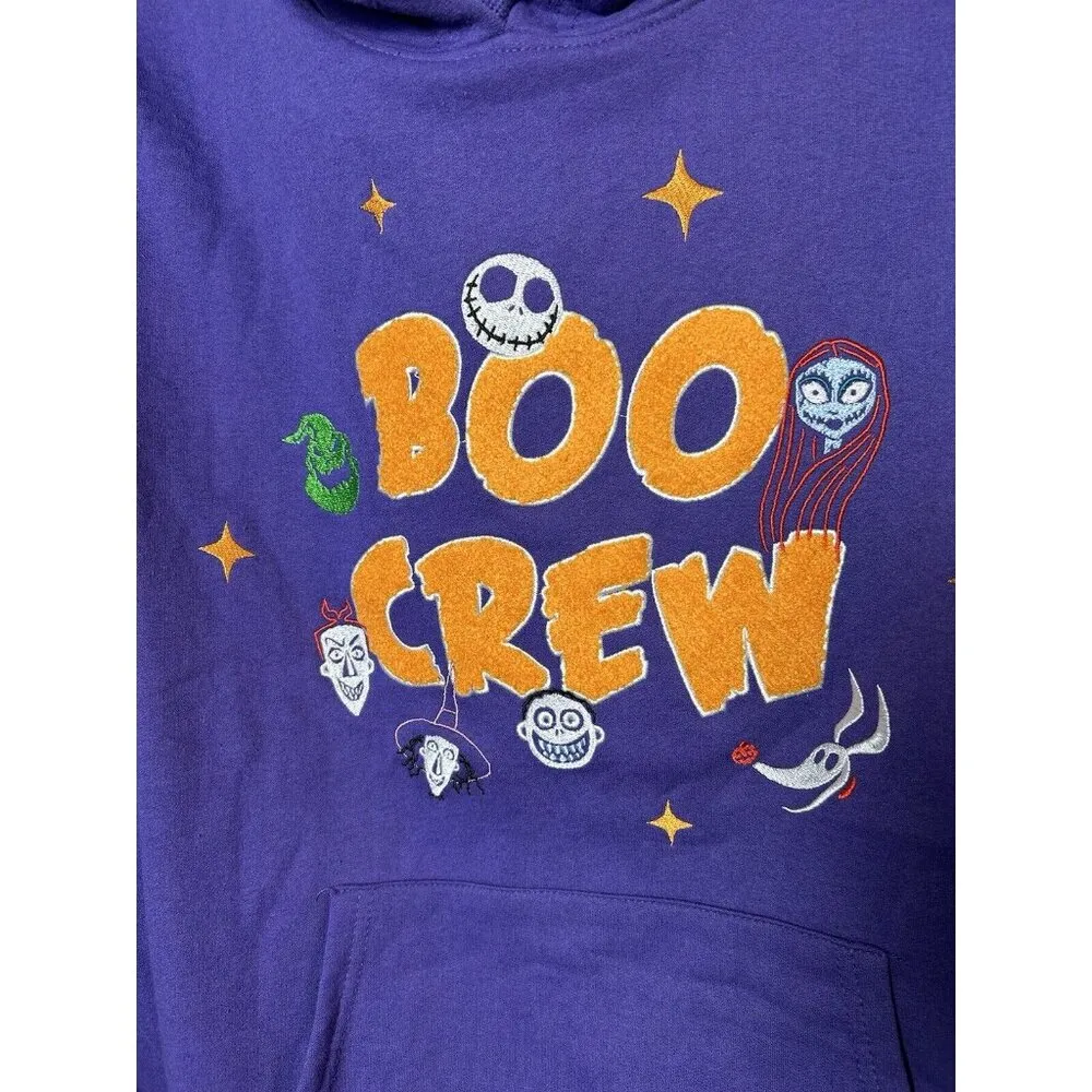 Disney Tim Burton A‎ Night Before Christmas Hoodie Sweatshirt Boo Crew Womens XL - Image 3