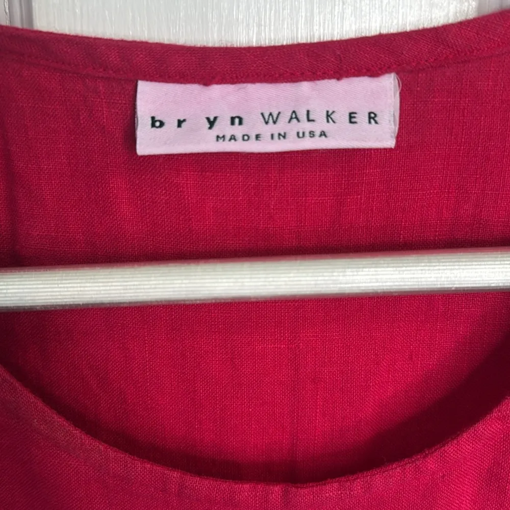 Bryn Walker 100% Linen Bright Pink Oversized Casual Dress W1257 Sz S - Image 5