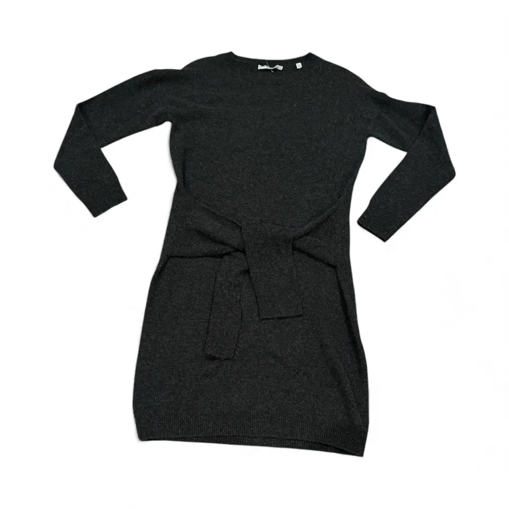 Vince Charcoal Gray Cashmere Wool Tie Waist Sweater Career wear Dress Size S - Image 4