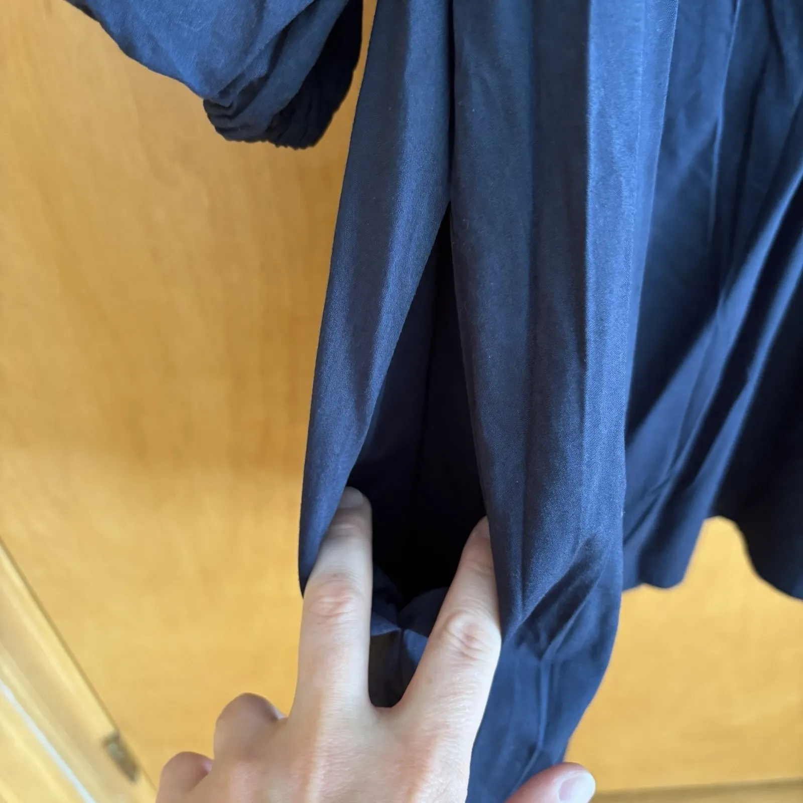 Madewell Square Neck Puff Sleeve Dress 4‎ Blue NWT Travel Resort Shower NS986 - Image 7