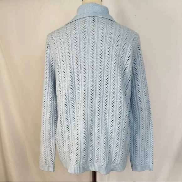 Vintage Azure Cardigan Sweater Knit‎ Womens Medium Cottagecore Granny Button 70s - Image 5