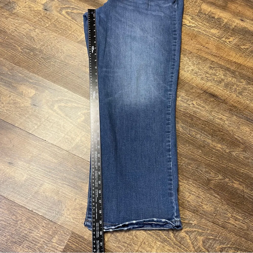 Judy Blue Jeans High Waist Straight Leg Stretch Denim Women's 15/32 Distressed - Image 7