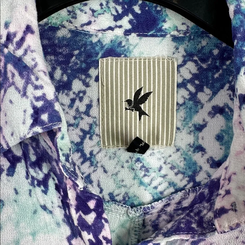 One teaspoon tie dye button down lightweight shirt size small - Image 2