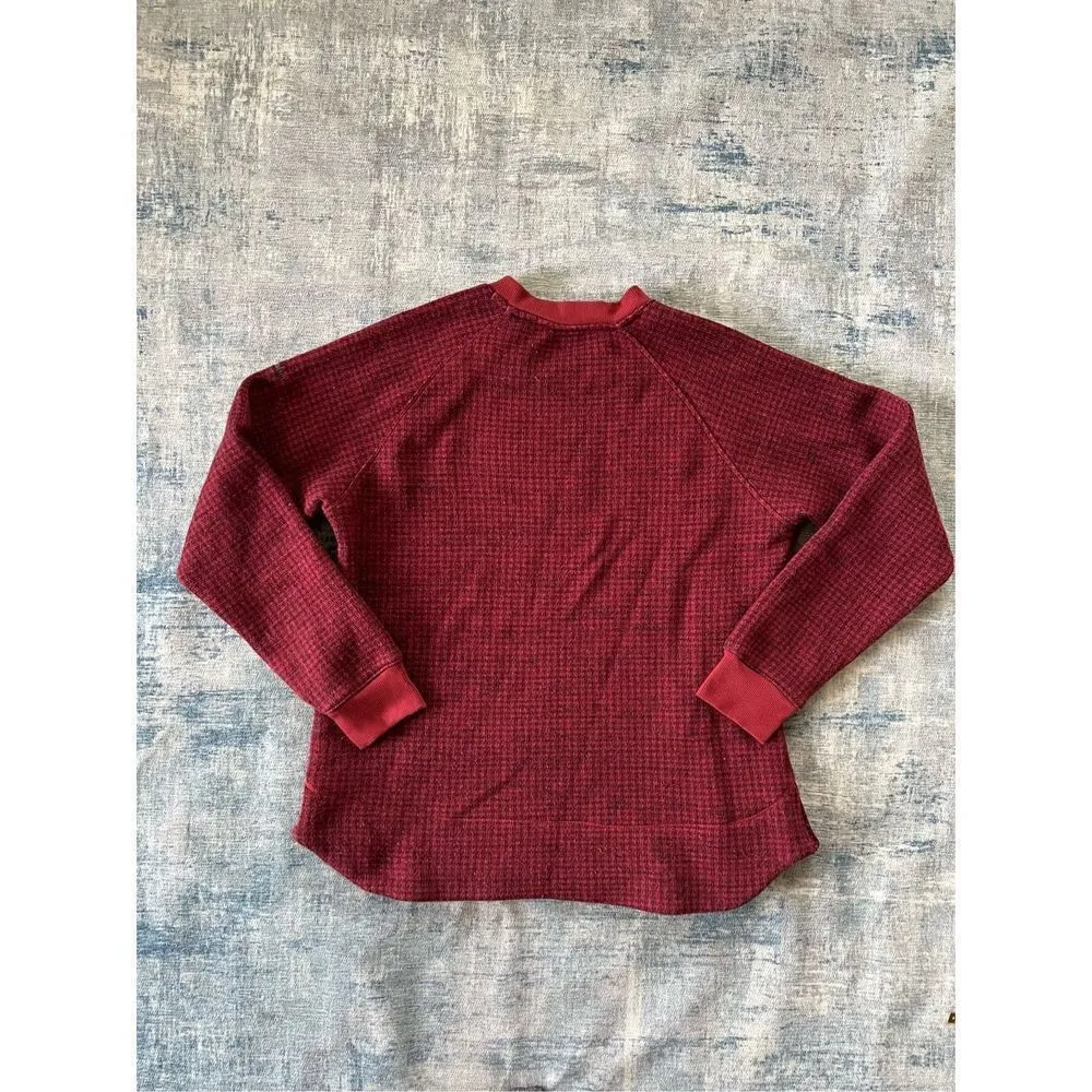 Columbia Marsala Red Houndstooth Chillin Pullover Sweater Large - Image 2