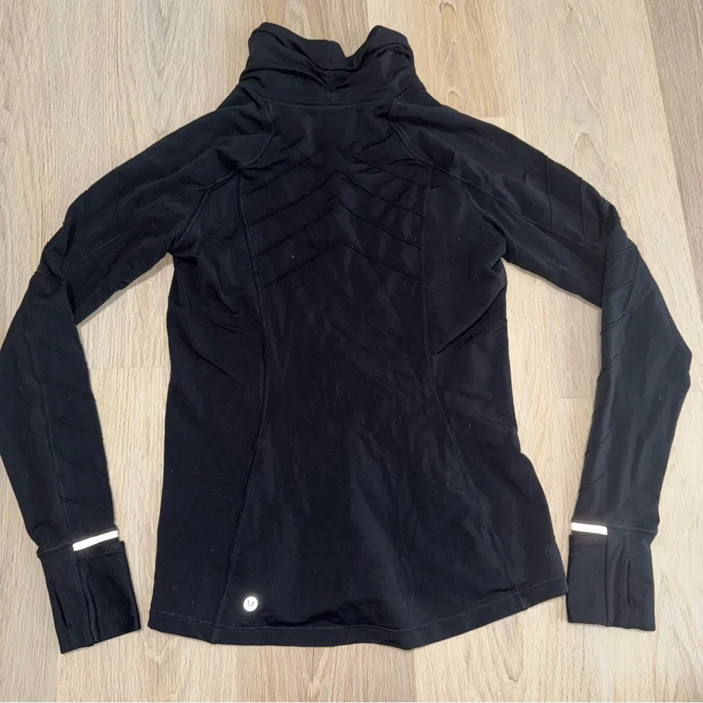 Lululemon Black Quarter-Zip Athletic Jacket - Size 6 - Image 2