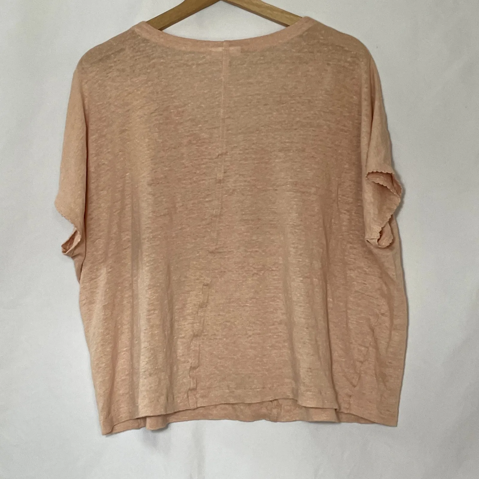 J.Jill love linen women's size 2XL beige orange v - Image 7