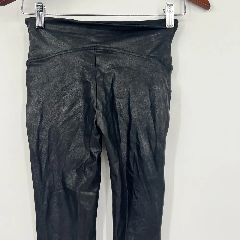 Spanx black leggings sleek & smoothing slimming basic neutral size small - Image 2