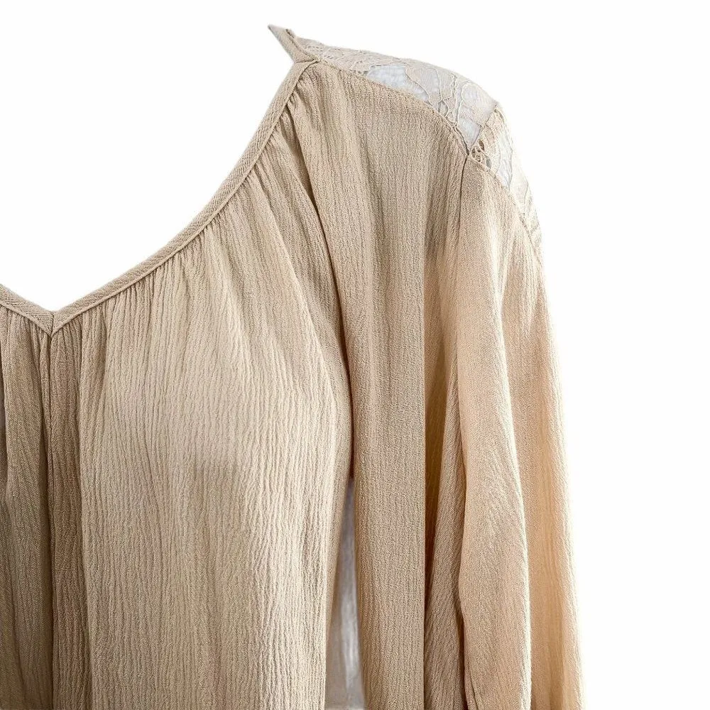 Umgee Lace Shoulder Boho Tunic Dress - Image 4