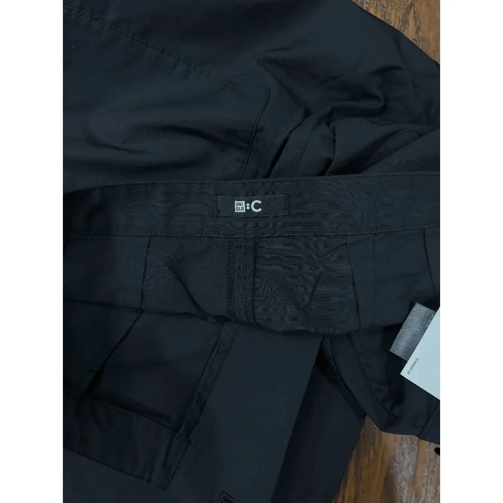 NEW UNIQLO Women Black Snap-Side Pants 27 W Casual Wide Leg Side Button Trousers - Image 11