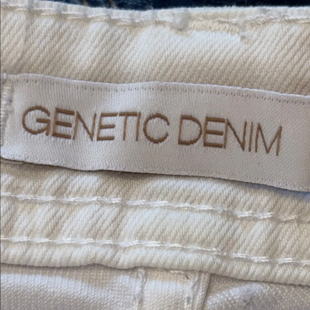 GENETIC DENIM “The Huck Short” Stretch Denim White Jean Shorts Size 28 - Image 5