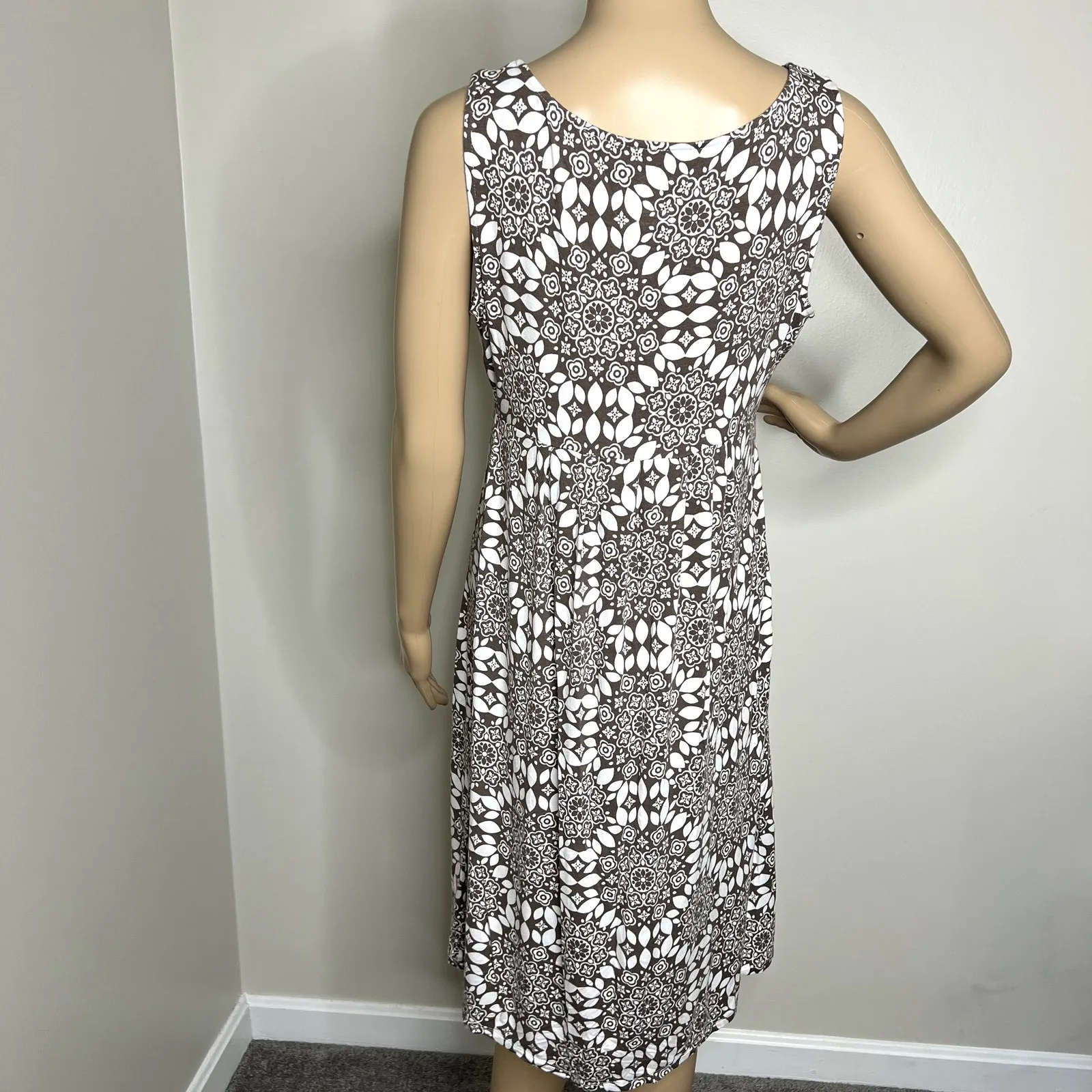 St John's Bay Brown Patterned Tank Dress - Image 3