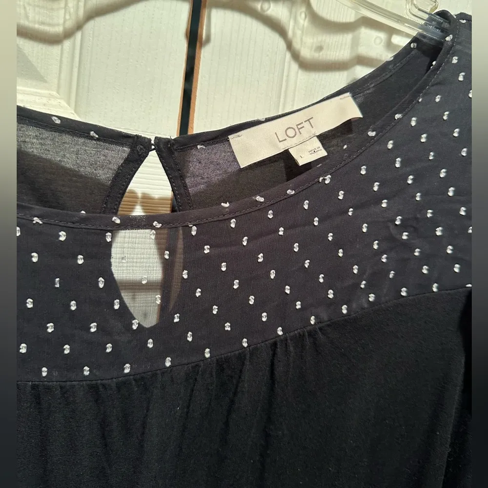 Loft Large dressy black shirt - Image 3