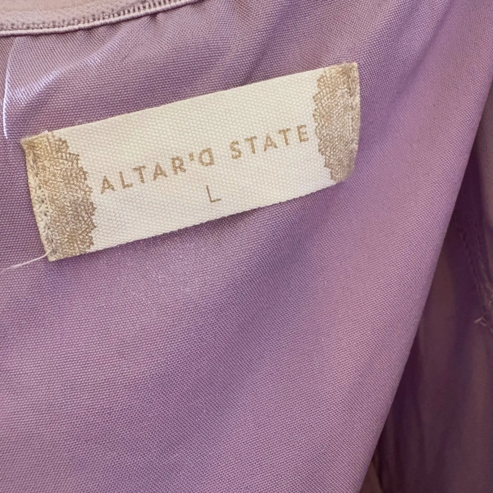 Altar'd State Purple Mini Dress Sparkle‎ Strapless Ruched Party Size Large - Image 7