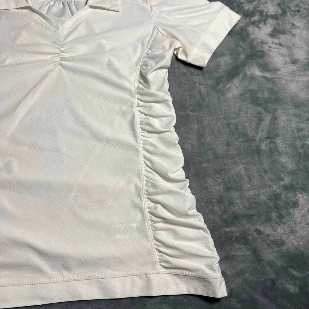 Athleta Birdie Ruched Polo Top Size Small Golf Athletic Sports Athleisure Tennis - Image 5