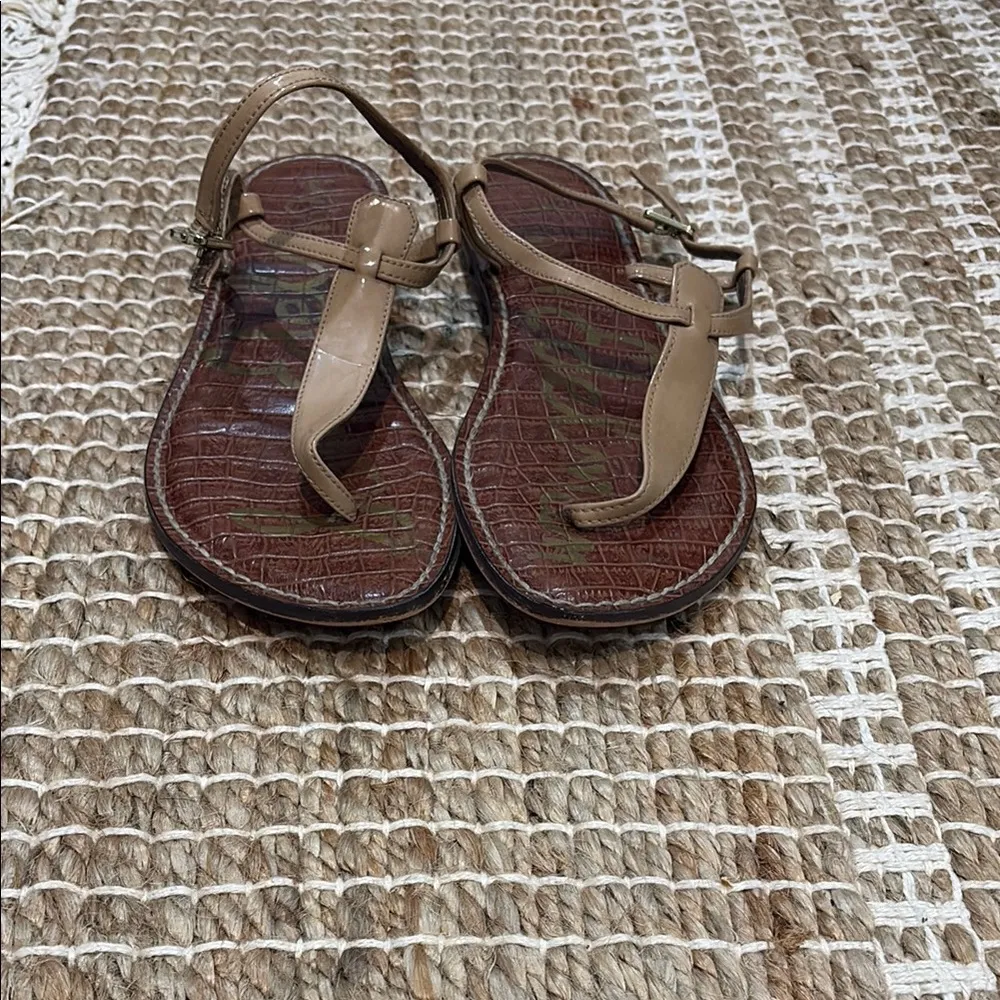 Sam Edelman Gigi nude patent leather Sandals - Image 2