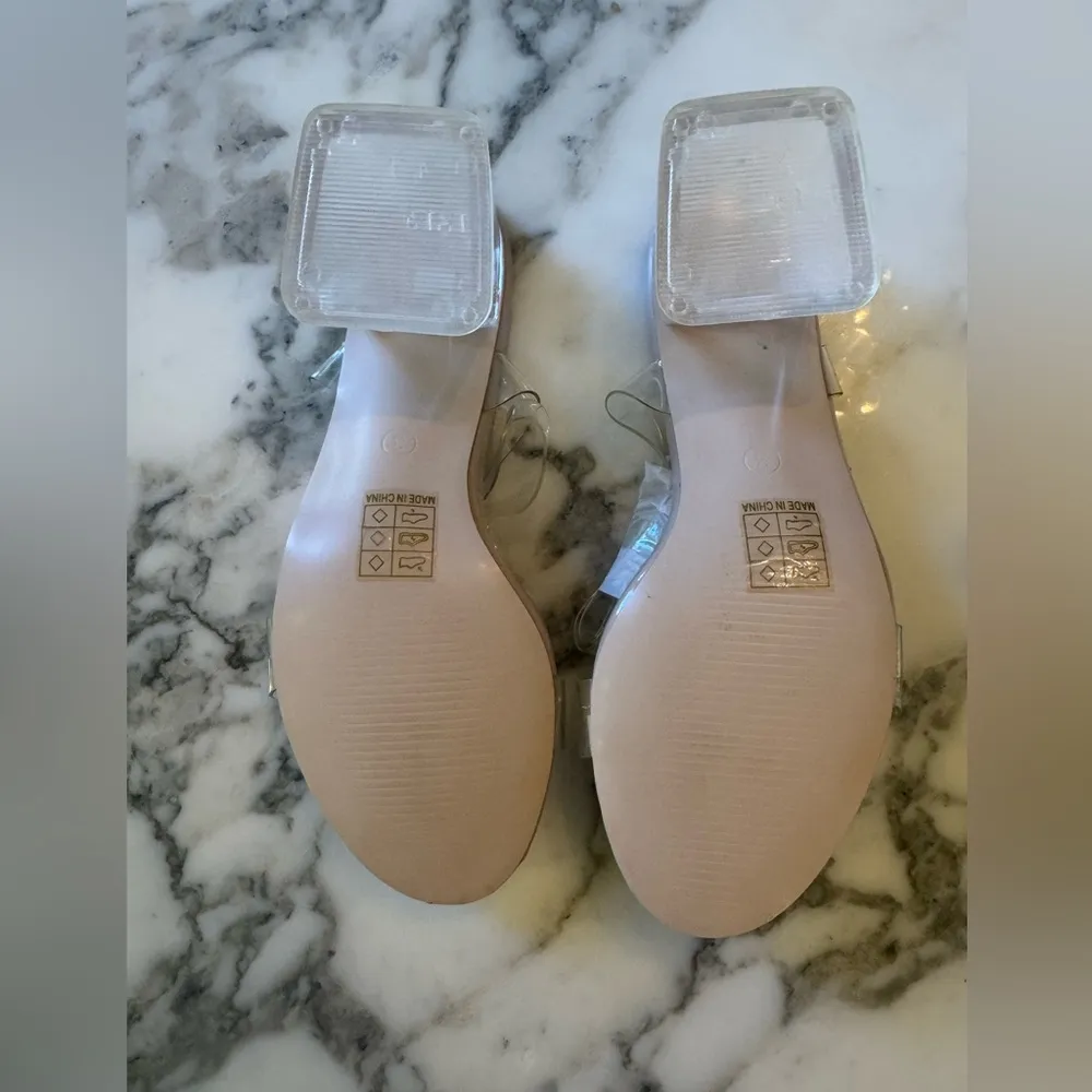NIB Public Desire Clear Block Barely There 2.5” Heels UK 3/US 5 sold out! - Image 8
