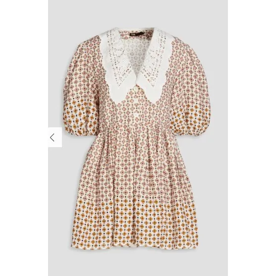 Maje Romelange Lace Collar Dress‎ Size 10 - Image 6