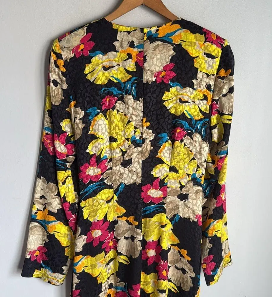 Etro floral silk midi dress Yellow Size 6 - Image 8