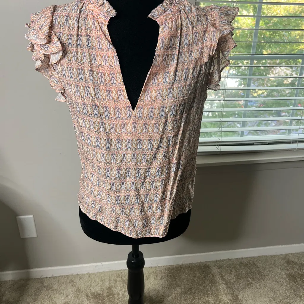 INTERMIX Valora ruffled fil coupe top‎ 4 - Image 5