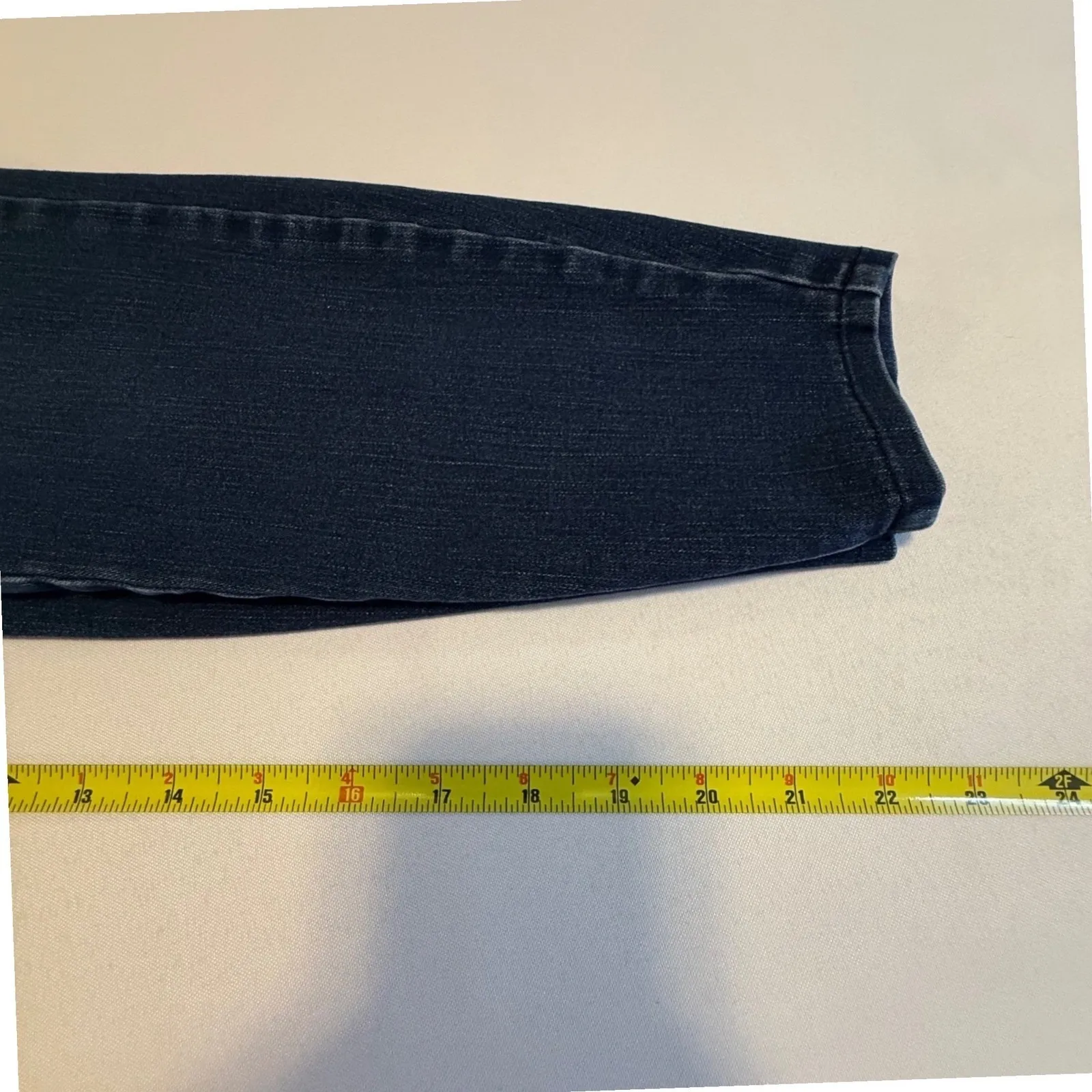 J Jill Denim Premium Flex High Rise Capri Legging Jeans Dark Wash stretchy Sz 8 Blue - Image 8