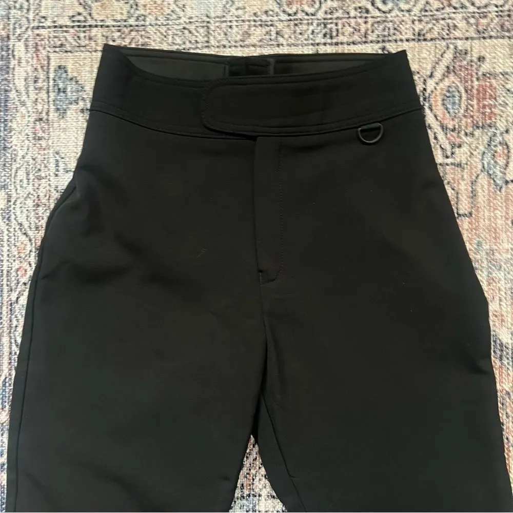 Vintage Schoeller of Switzerland Black Straight Slim Leg Stirrup Ski Snow Pants Size 10 - Image 3