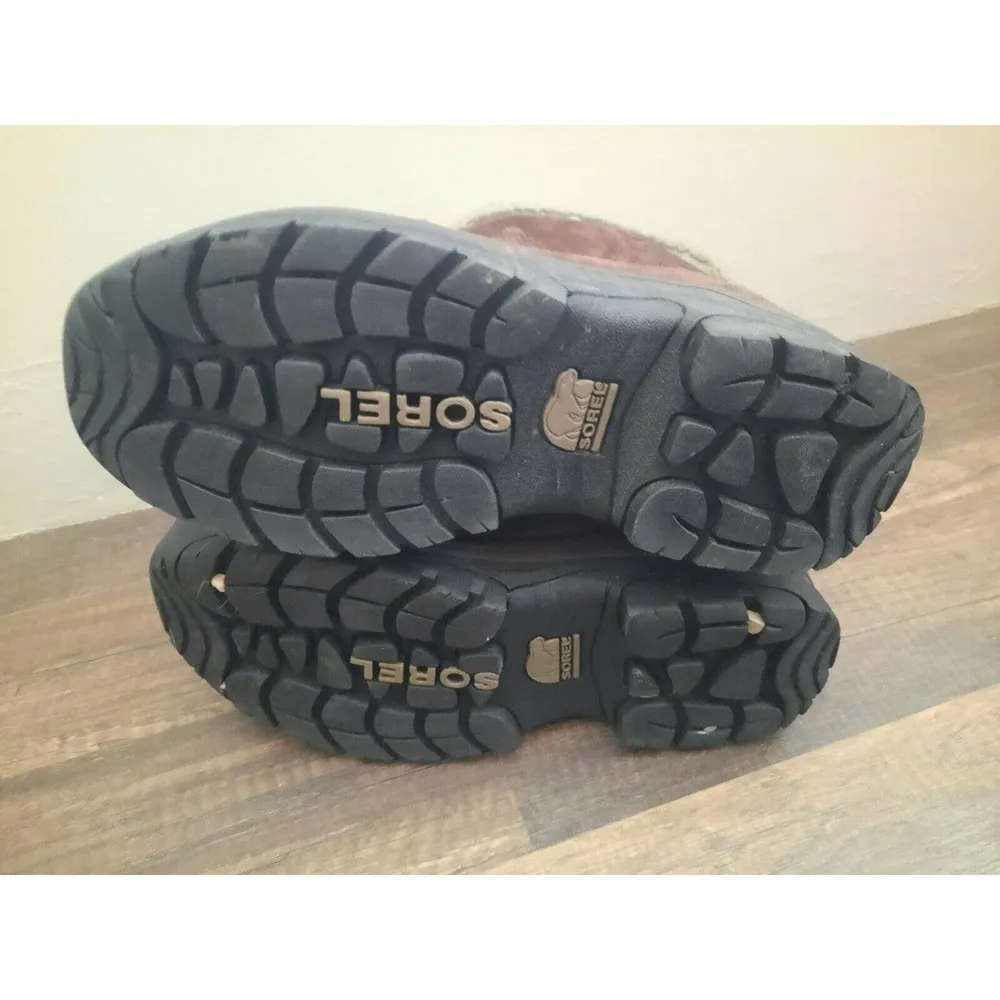 SOREL Waterfall Waterproof Brown Suede Lined Women's Boots Size 7 - Image 7