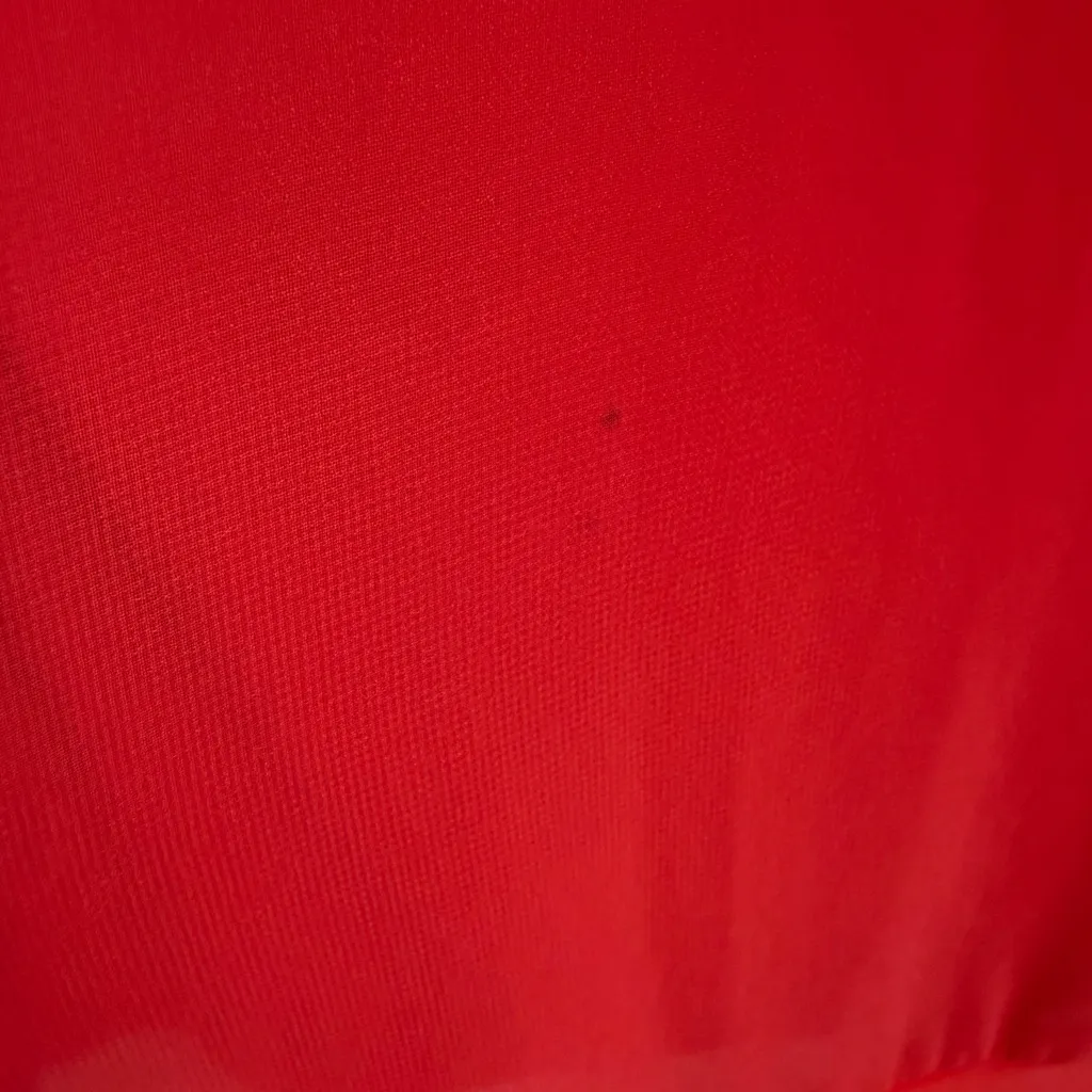 Joseph Ribkoff Red V-Neck Sheer Wide Sleeve Blouse Womens 14 Business Casual - Image 7