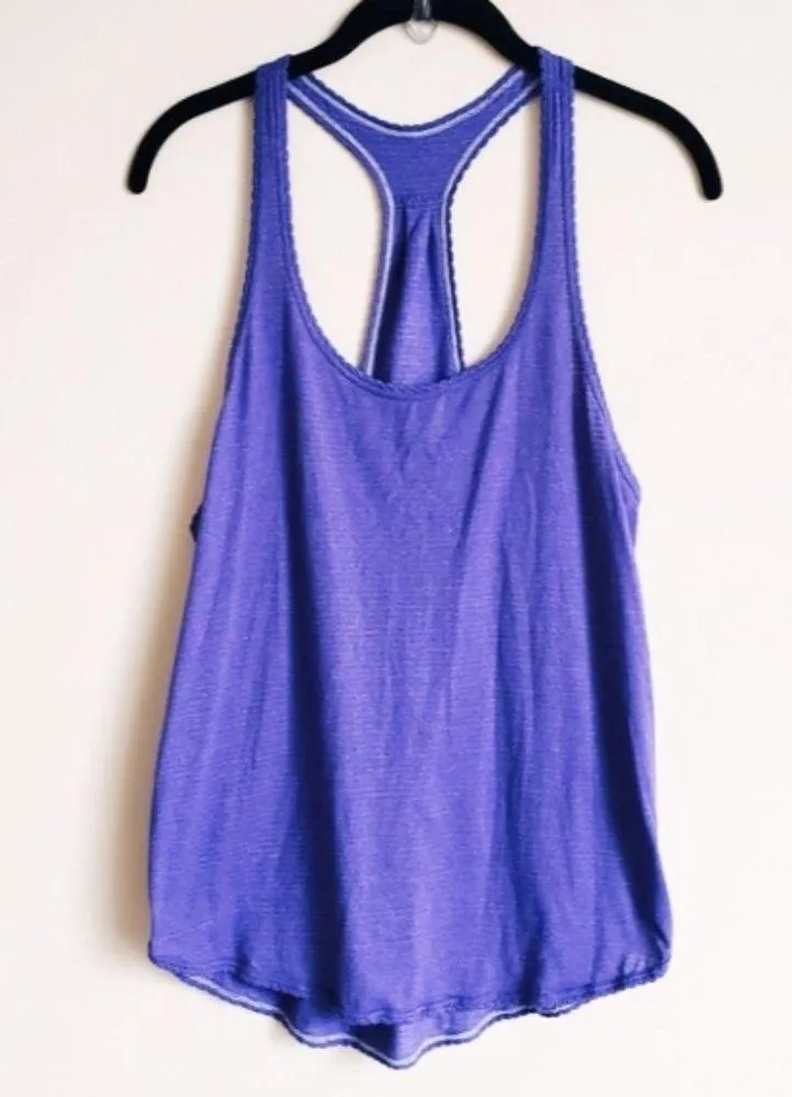 Lulu 105 F Singlet Heathered Bruised Berry Anti-Bacterial Exercise Run Tank Top - Image 8