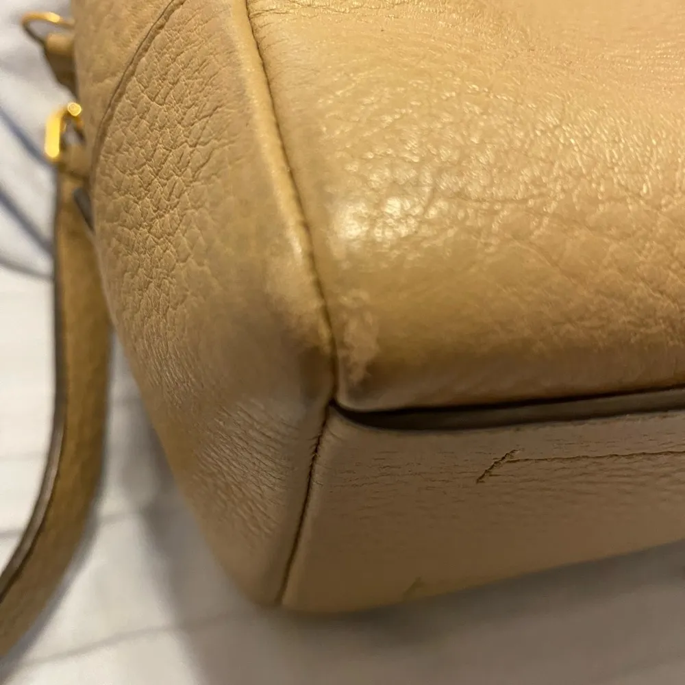 Tory Burch  T BLOCK PEBBLED LEATHER SATCHEL - Image 11