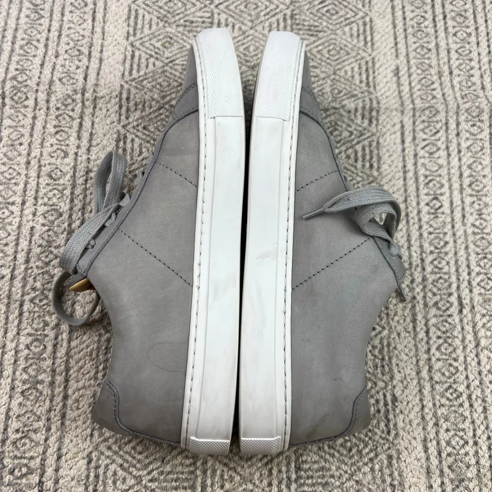 GREATS Royale Court Sneakers Gray Nubuck Leather Minimalist Low Top Casual Shoes Size 8.5 - Image 7