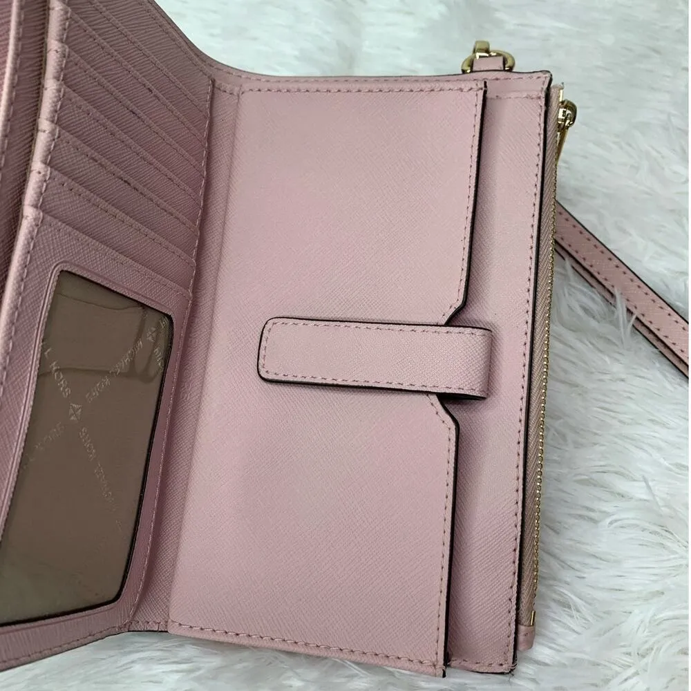 Michael Kors Pink Double Zipper Wristlet / Wallet with Phone Slot - Image 7
