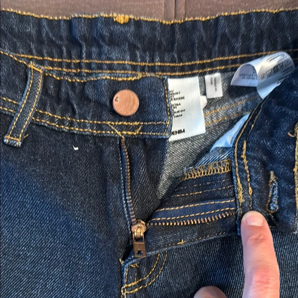 NWT &DENIM for H&M Skinny Low Waist Blue Jeans Shorts Size 10 - Image 4
