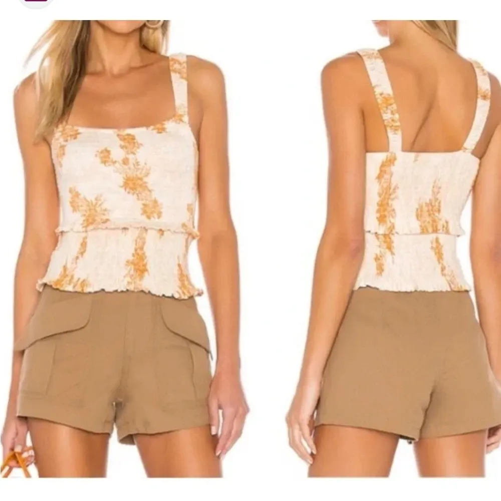 Intimately Free People Hannah Floral Printed Cami in Ivory Size XS - Image 2