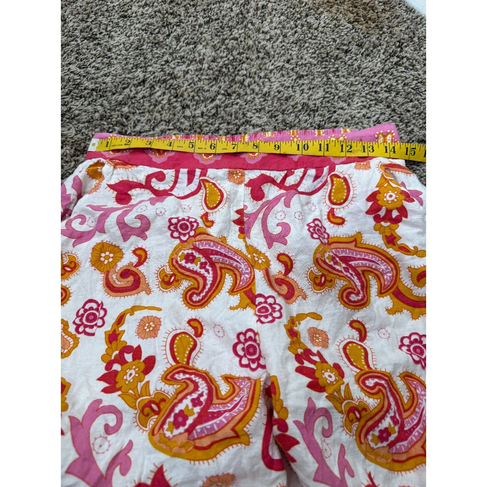 Haute Hippie Wide Leg Boho Pants Sz S Linen Blend Hippie Festival Beachy - Image 7