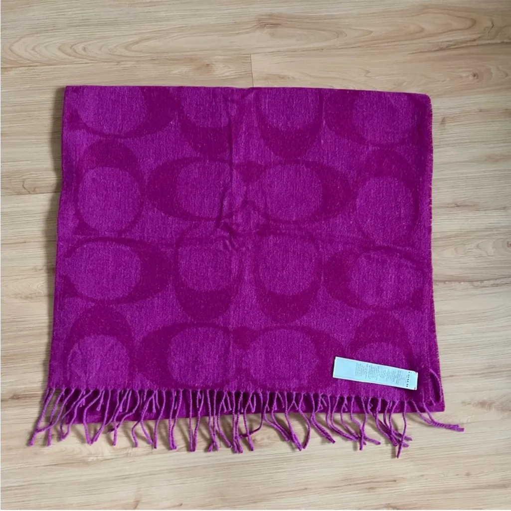 Coach Signature Muffler Wool Scarf #
F77673 - Image 5