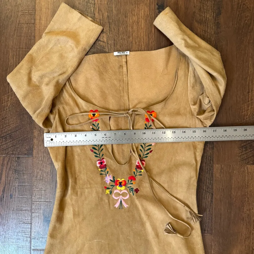 PRADA rare suede boho top, made in Italy, size 38 - Image 11