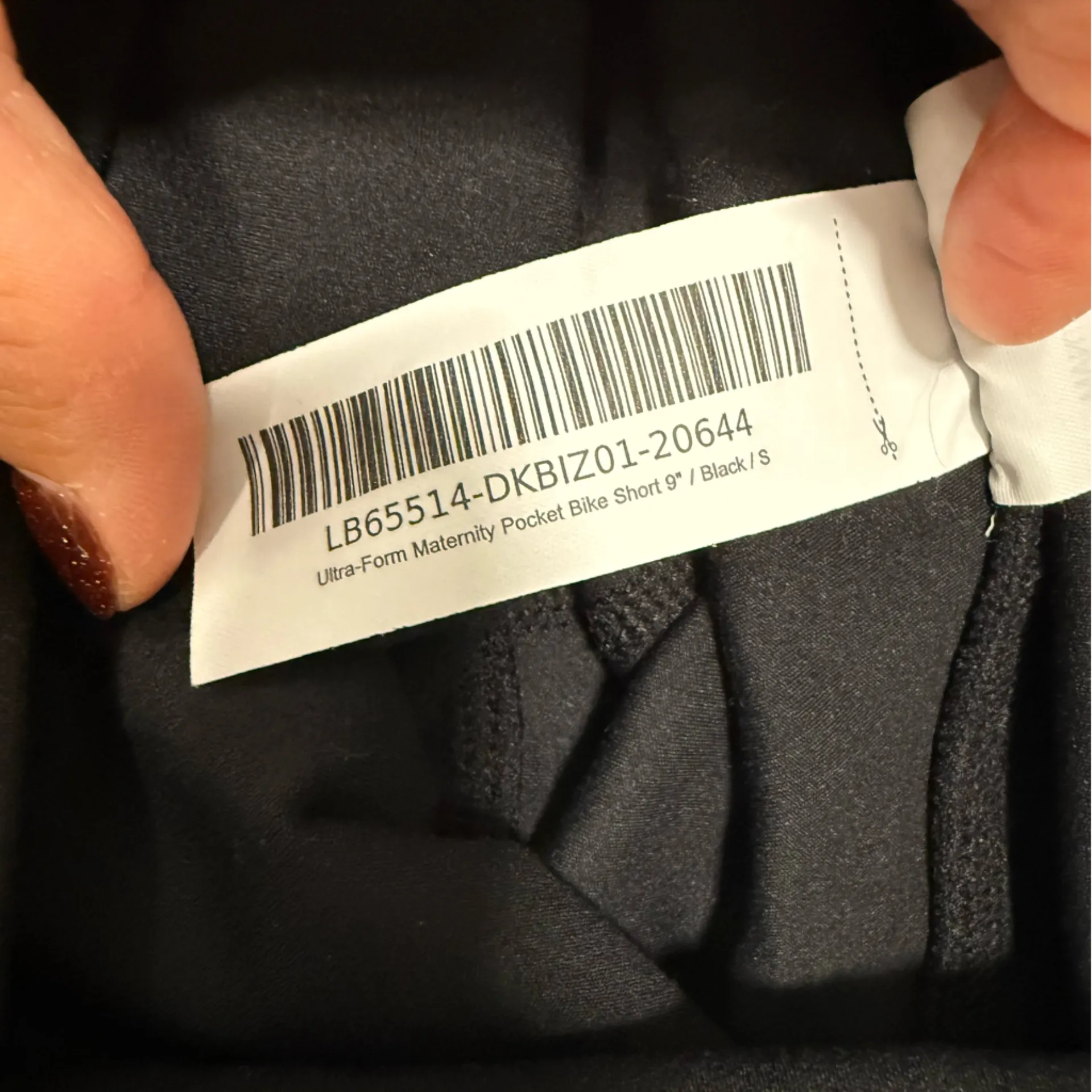 Quince Ultra-Form Maternity Pocket Bike Short 9" Women's Size Small Black - Image 6