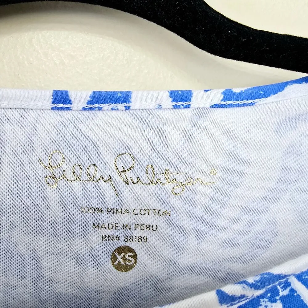 Lilly Pulitzer Short Sleeve Marlowe Dress On a Roll Lobster Blue Women Size XS - Image 7