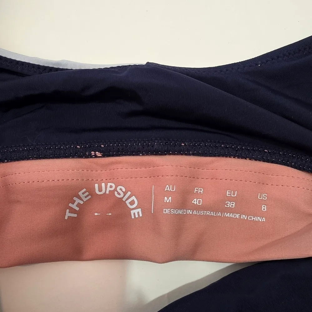 The Upside Harlequin Sports Bra Color Block Pink Blue Size 8 Red Size M - Image 3